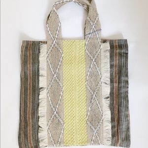 Claramonte Braided Leather Tote